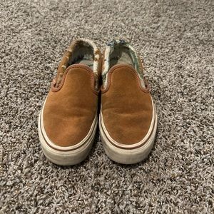 Gently Used Women’s size 6.5 Brown Suede Slip On Vans